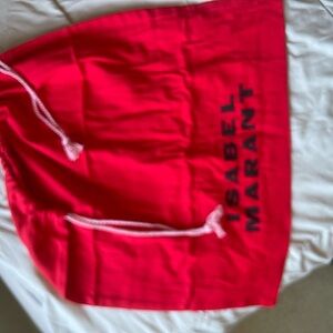 1 Isabel Marant Bright Red Drawstring Bag